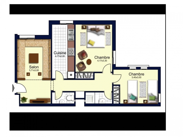 plan appartement moyen standing